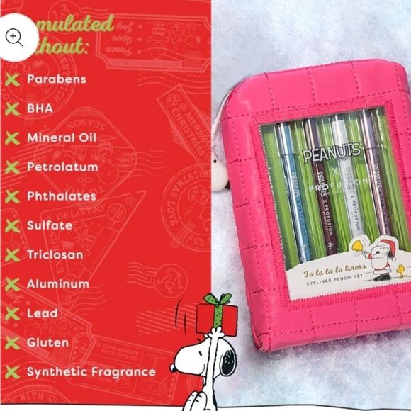 Profusion Cosmetics X Peanuts Fa La La La Liners Eyeliner Pencil Set - Picture 5 of 8